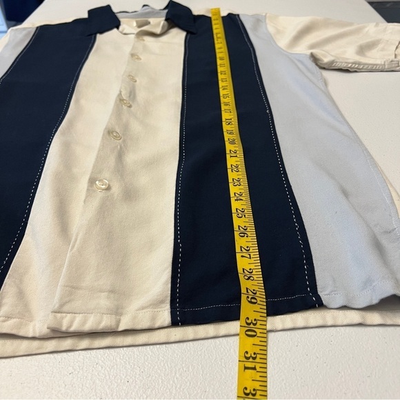 Modern Images Silk Blend Button Down Shirt Mens Large Retro Inspired Rockabilly - Picture 7 of 8